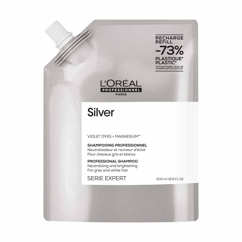 L'Oréal Professionnel Silver Shampooing Déjaunissant Éco-Recharge 500ml