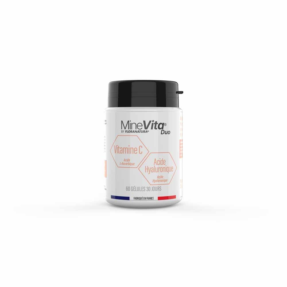Flora Natura Minevita® Duo Vitamine C et Acide hyaluronique 60 gélules