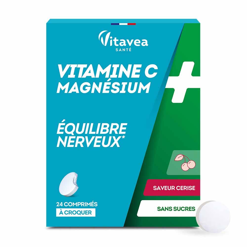 Vitavea Santé Vitamine C + Magnesium Equilibre nerveux 24 Comprimes