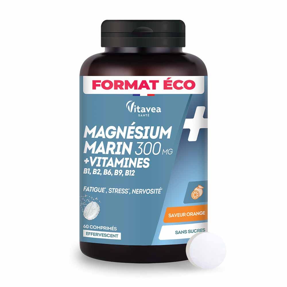 Vitavea Santé Magnésium + Vitamines B1, B2, B6 Fatigue Stress et Nervosité 60 comprimés