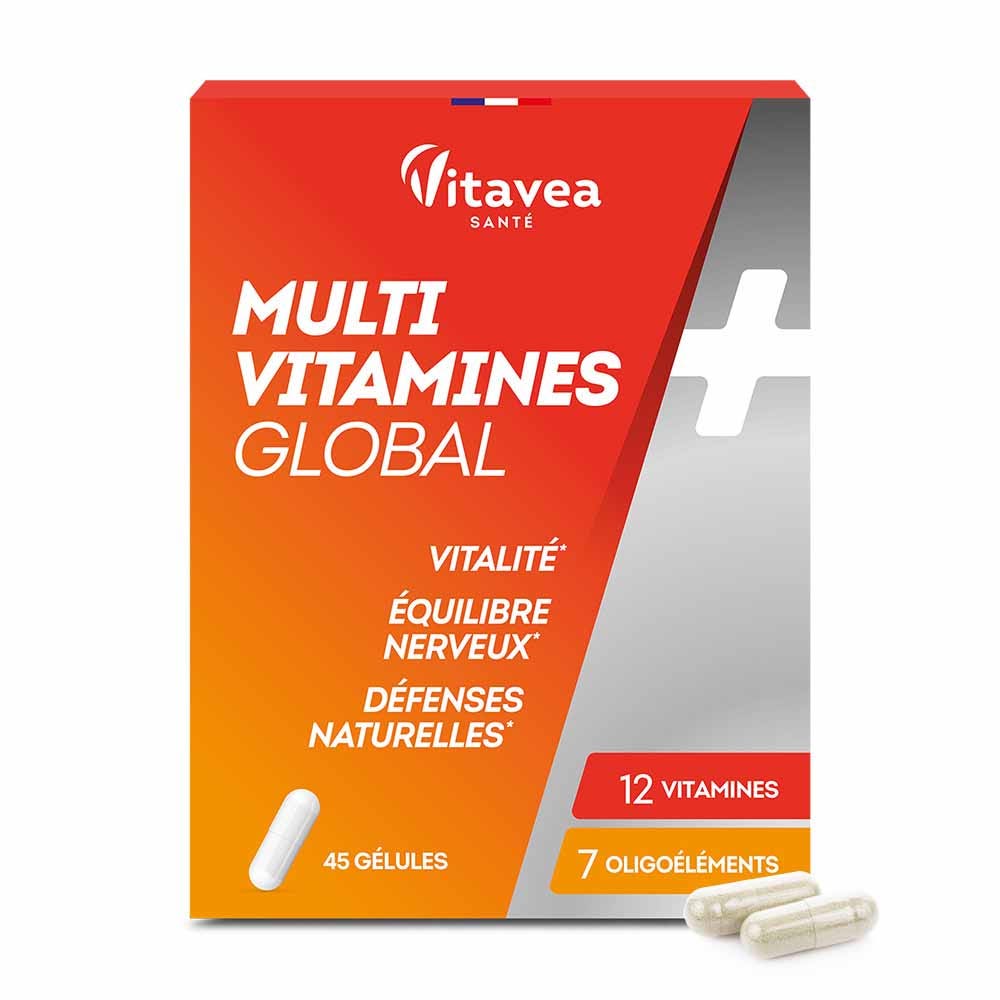Vitavea Santé Multivitamines Global Stress et vitalité 45 gélules