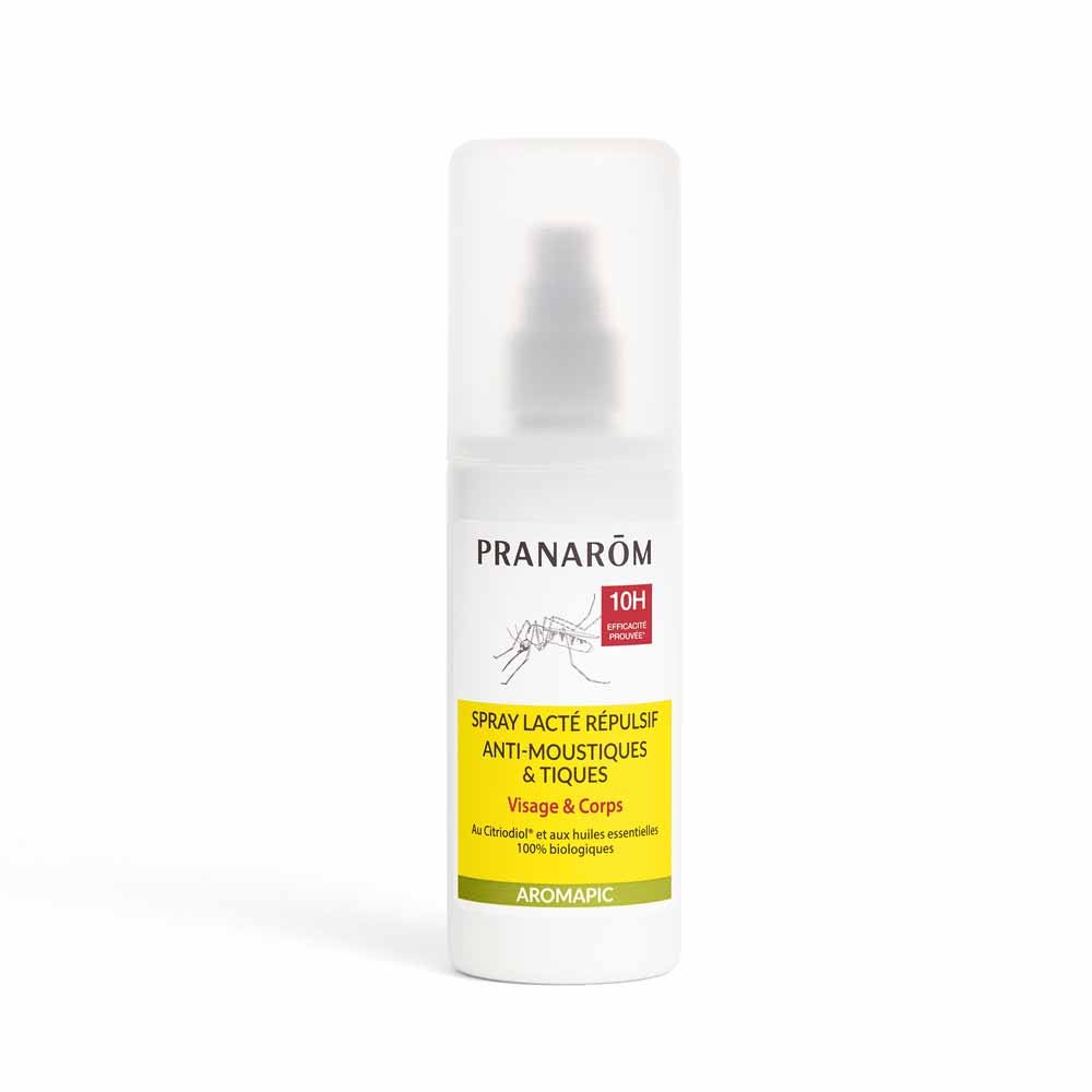 Pranarôm Aromapic Spray Lacté Répulsif Anti-Moustique & Tiques 100ml