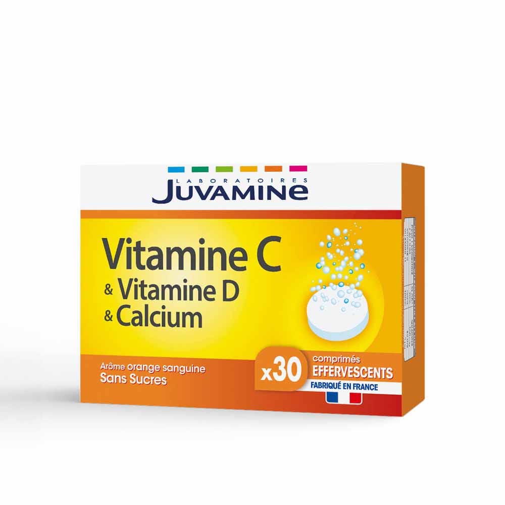 Juvamine Fizz Vitamine C + D & Calcium 30 Comprimes Effervescents