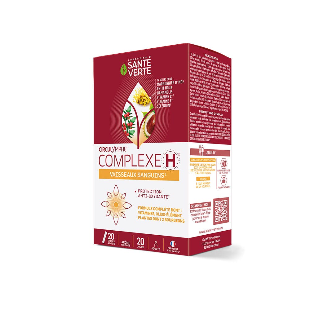 Sante Verte Circulymphe Complexe H 20 Sticks