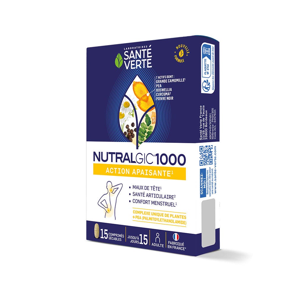 Sante Verte Nutralgic Action Apaisante 1000 15 Comprimés