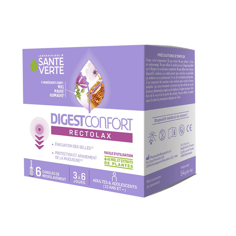 Sante Verte DIgestConfort Rectolax Adulte 6 canules de 9g