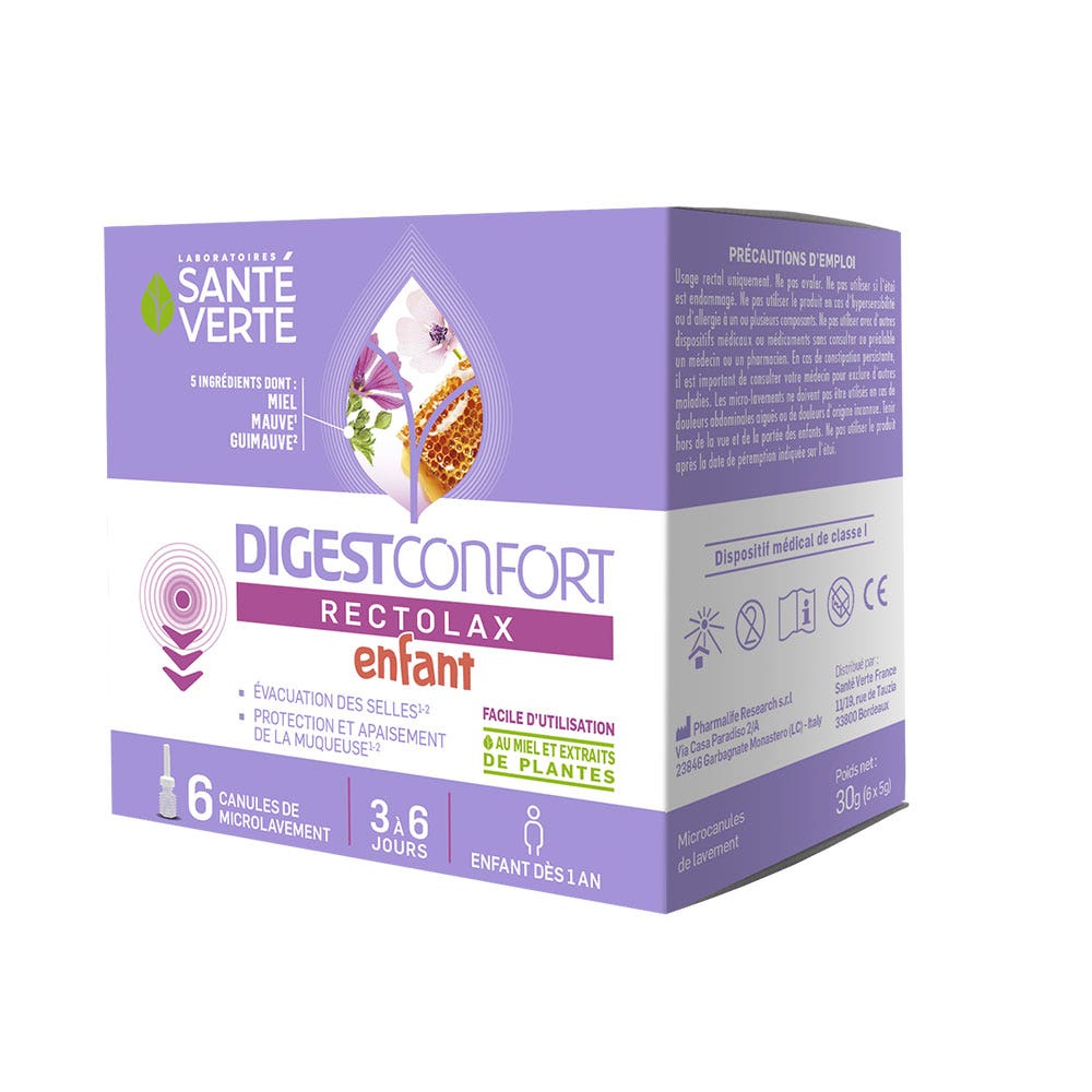 Sante Verte DIgestConfort Rectolax Enfant 6 canules de 5g