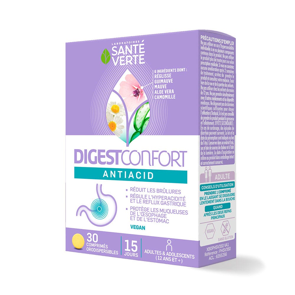 Sante Verte DIgestConfort Antiacid 30 comprimés orodispersibles