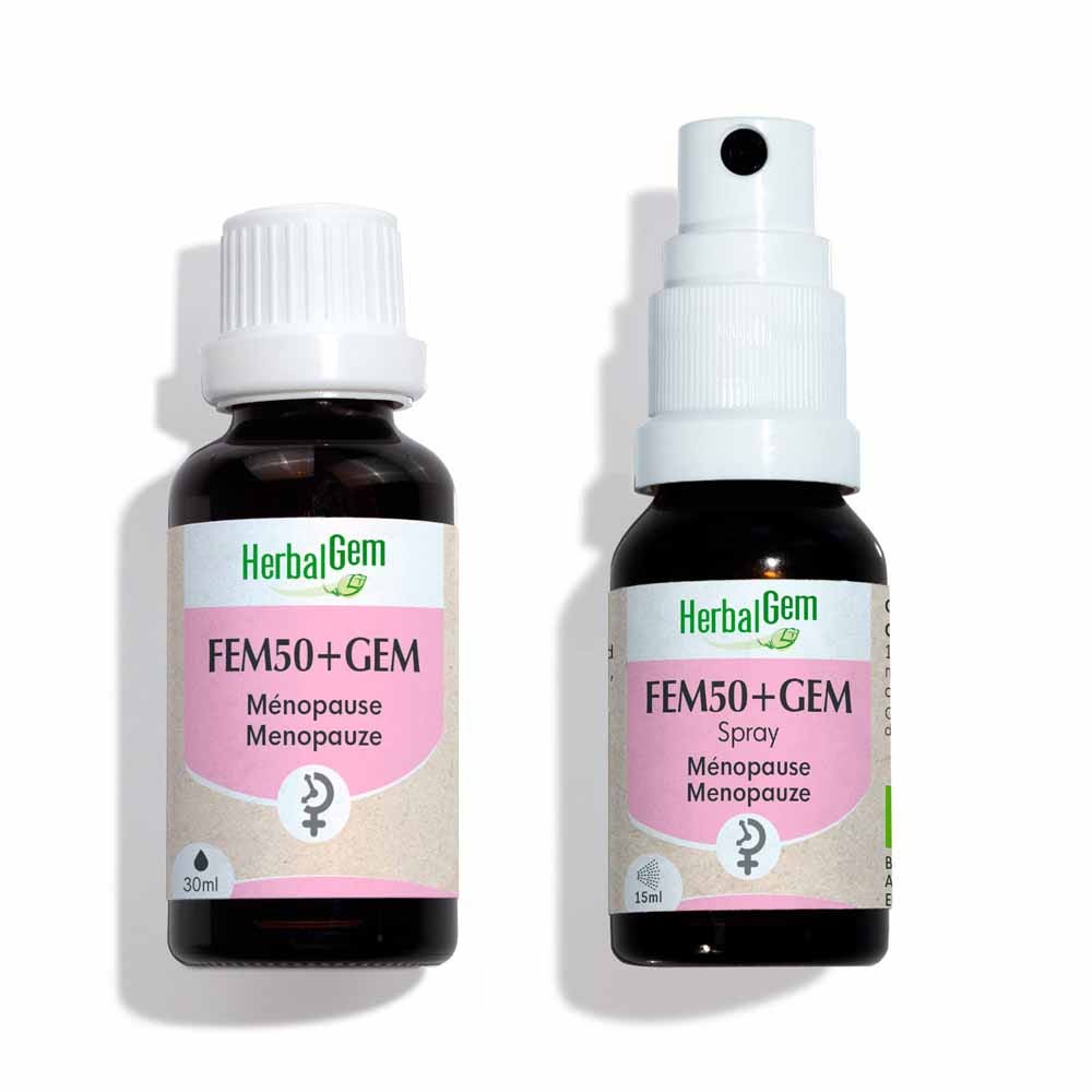 Herbalgem Complexes De Gemmotherapie Fem50+ gem Gc22 Bio Menopause Solution Buvable Bio 30ml + Spray 15ml