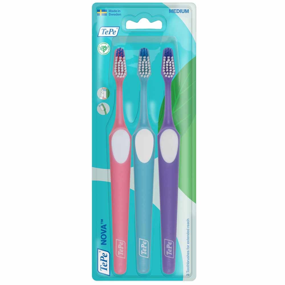 TePe Brosse à Dents Nova Medium x3