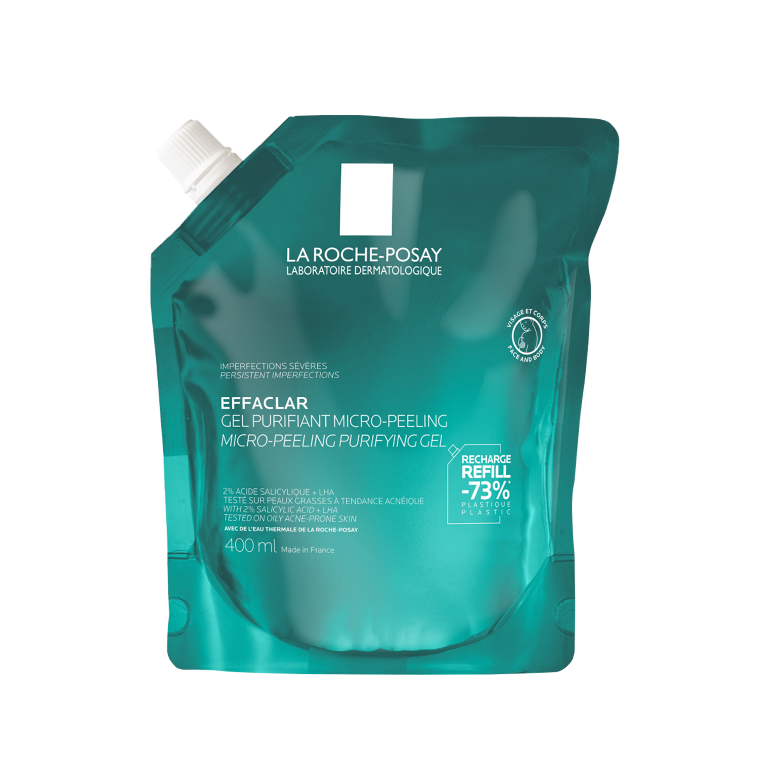 La Roche-Posay Effaclar Eco Recharge Gel Nettoyant Anti-imperfections Visage & Corps 400ml