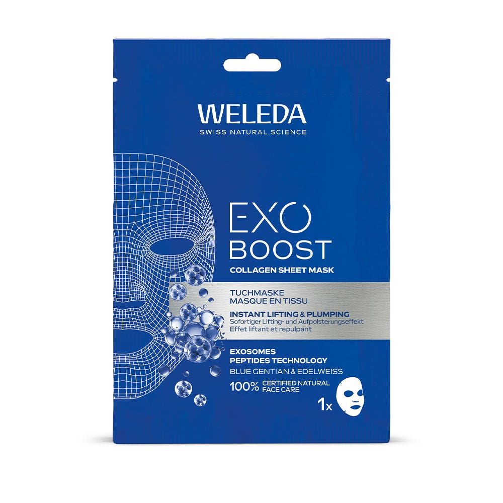 Weleda Exo Boost Collagen Masque en Tissu Gentiane Bleue Edelweiss 20ml