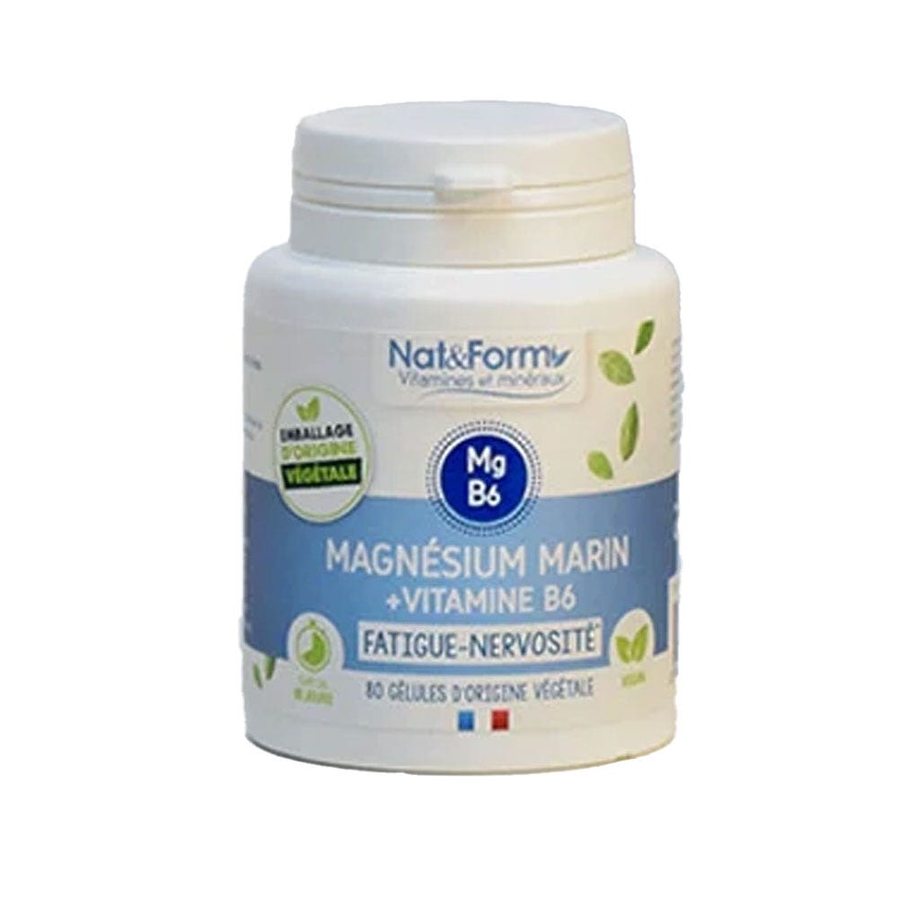 Nat&Form Magnésium Marin + vitamine B6 80 gélules
