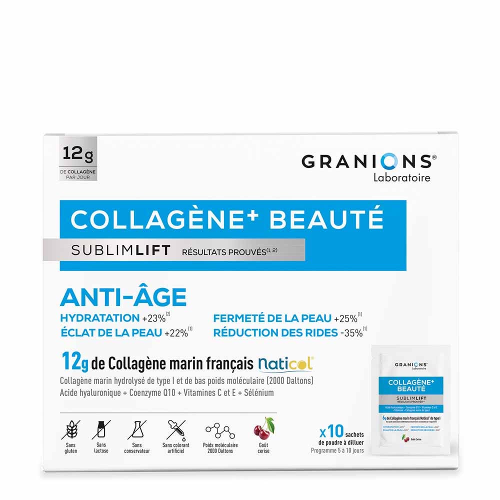 Granions SublimLift Collagène+ beauté Anti-âge 10 sachets