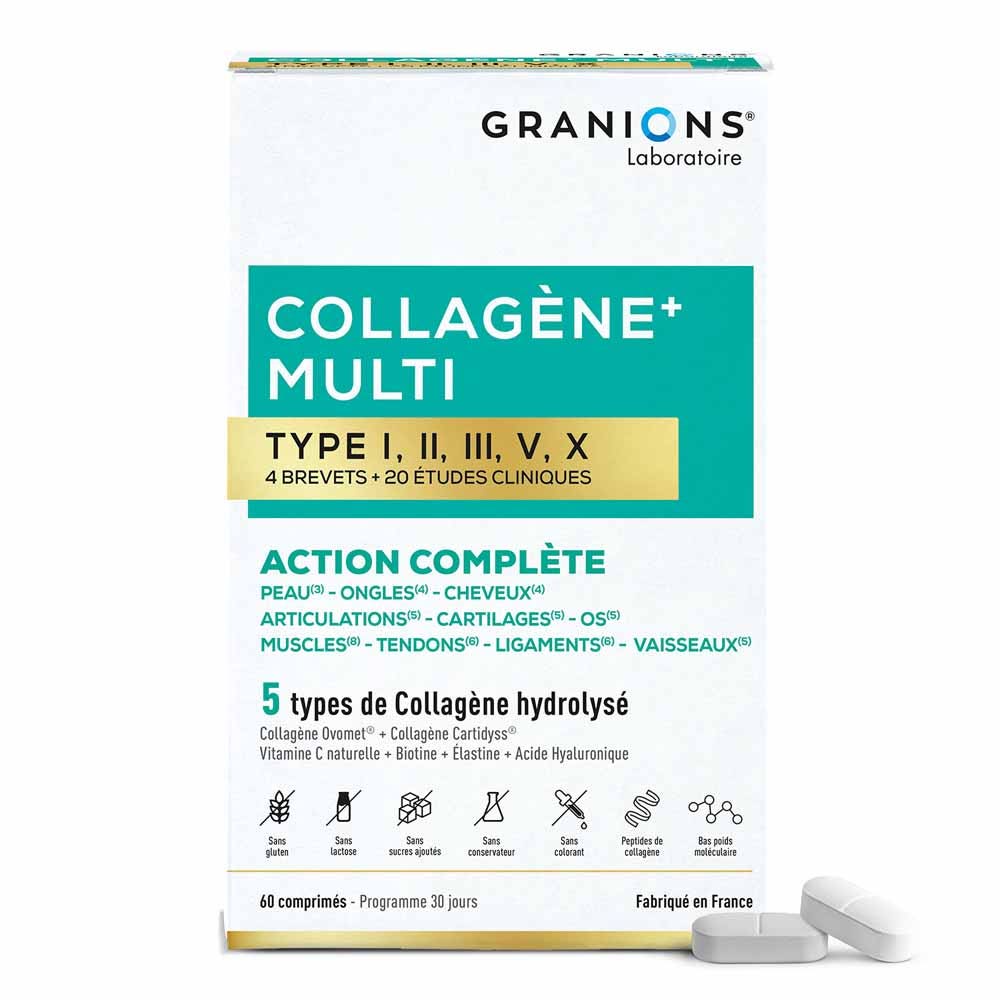 Granions Collagène Multi Type I-II-III-V-X 60 comprimés