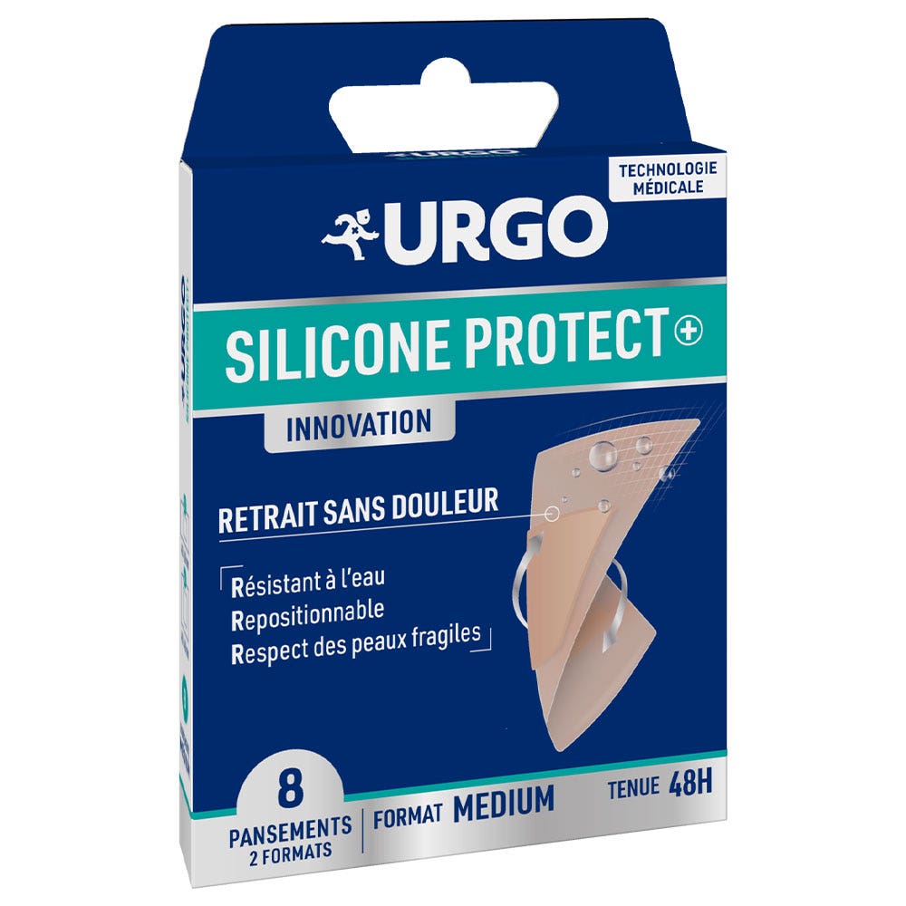 Urgo Silicone Protect+ Pansements Format Medium x8