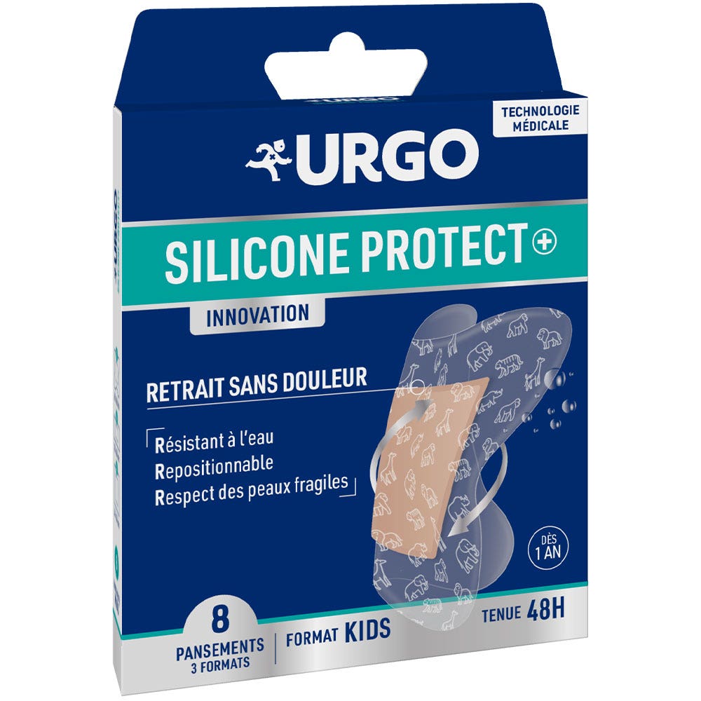 Urgo Silicone Protect+ Pansements Format Kids x8