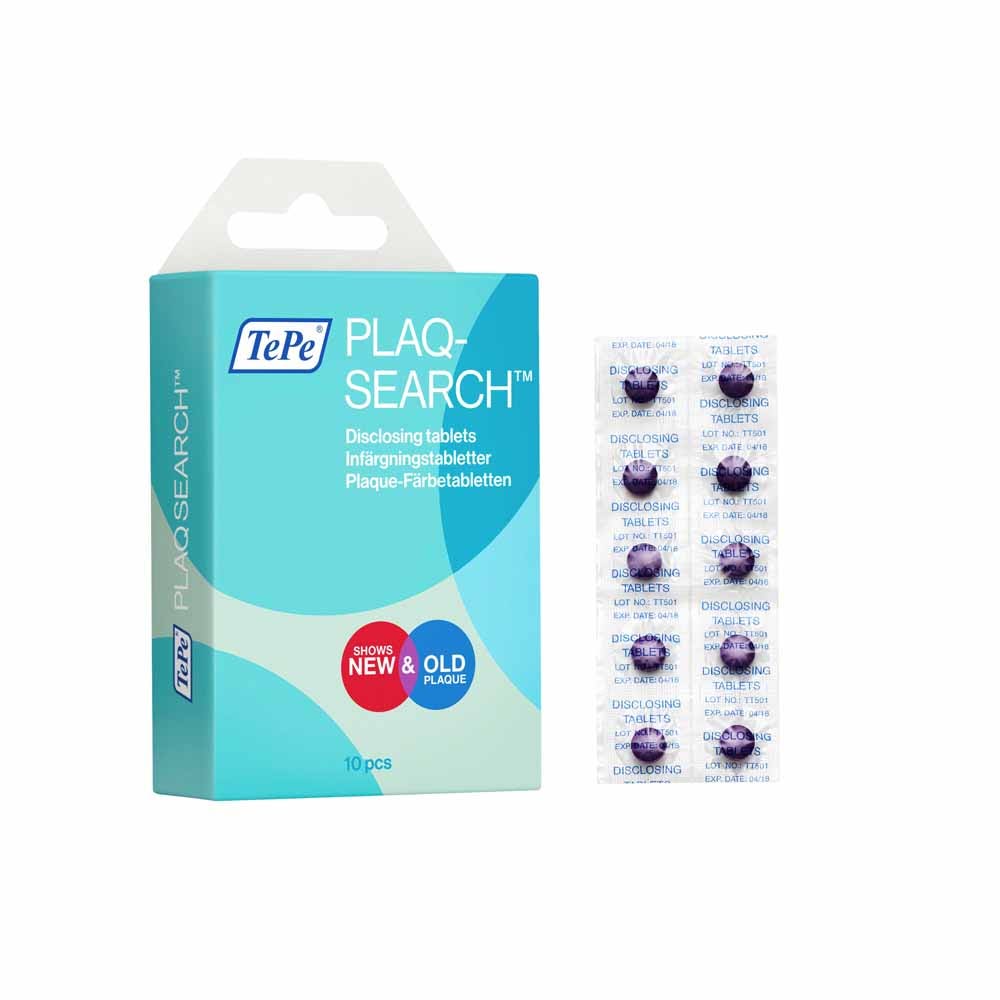 TePe PlaqSearch™ Pâte à Mâcher Révélatrice de Plaque Dentaire x12