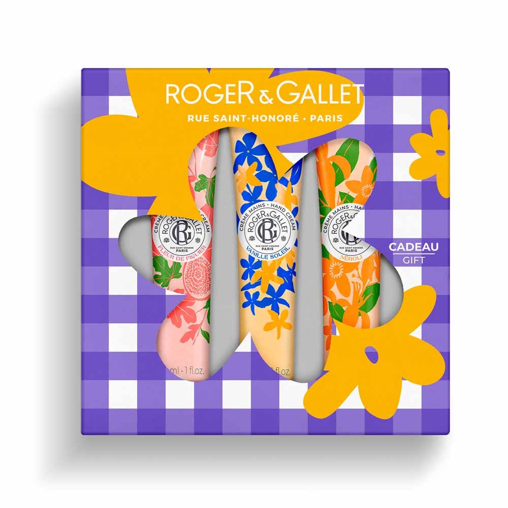 Roger & Gallet Coffret Trio Crèmes Mains Figuier, Vanille, Néroli 90ml