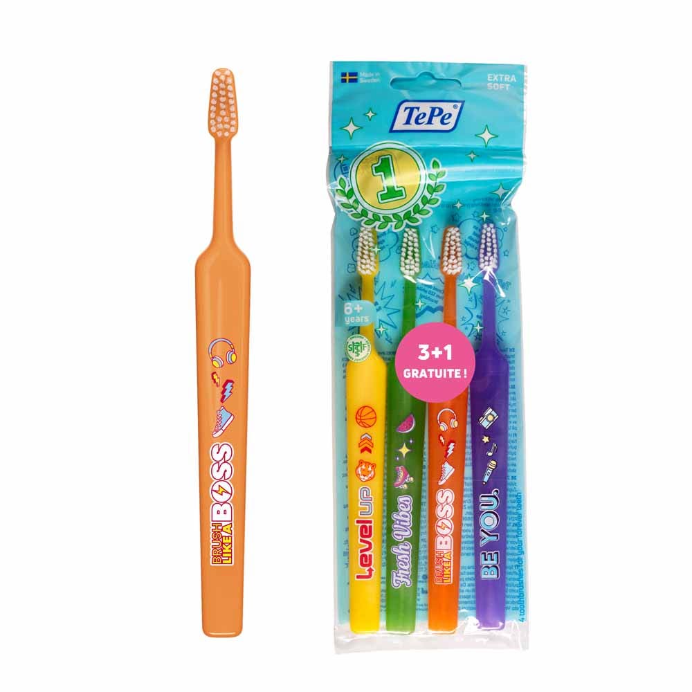 TePe Extra Soft Brosses à Dents Souple Kids x4