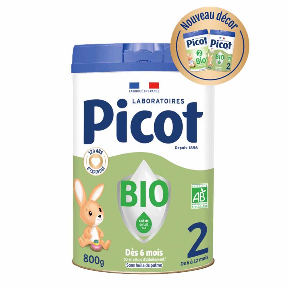 Picot 2 Lait En Poudre 6-12 Mois Bio 800g