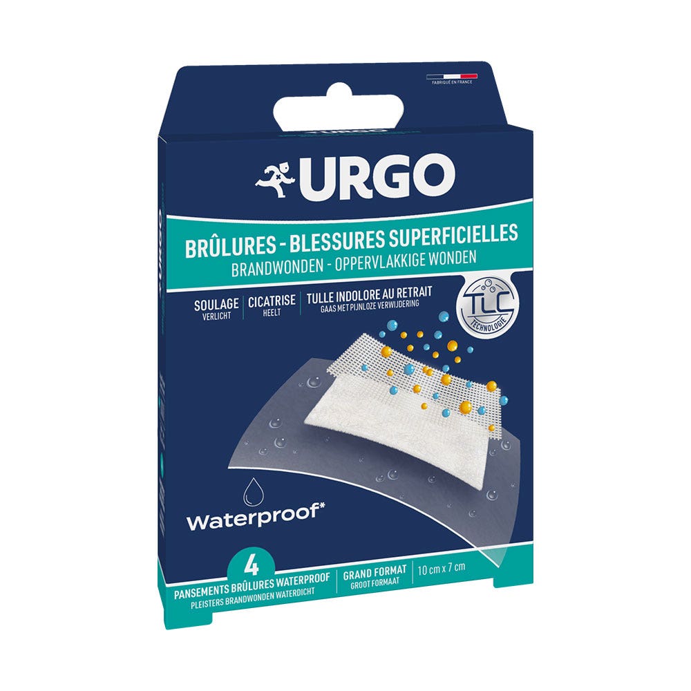 Urgo Pansements Brulures Waterproof x4