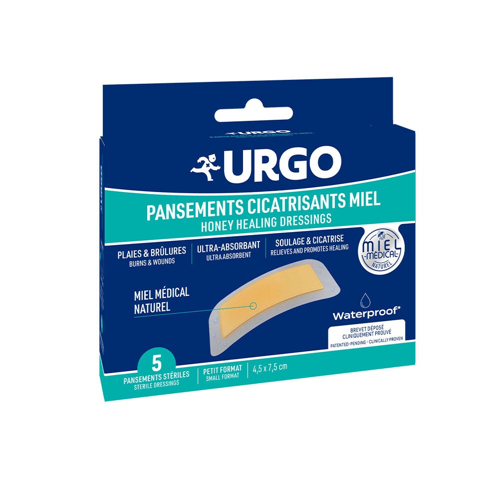 Urgo Pansements Cicatrisants Miel 4.5x7.5cm x5