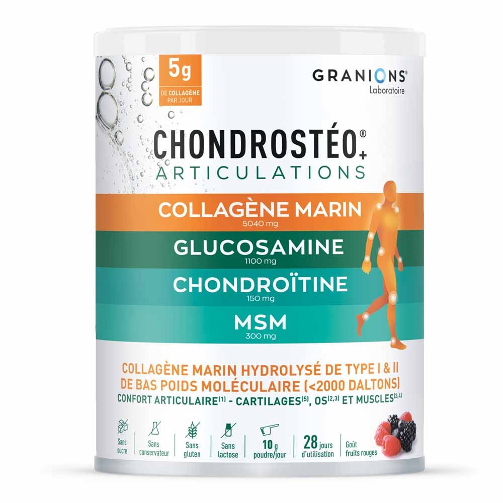 Granions Chondrostéo Collagène Marin Articulations Fruits des bois 280g