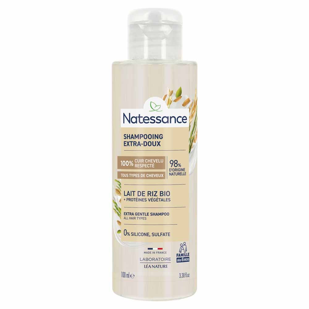 Natessance Shampooing Extra-Doux Lait de Riz 100ml