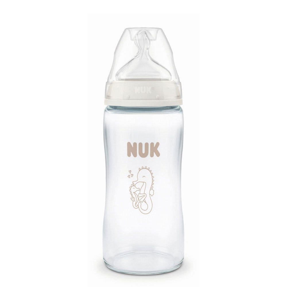 Nuk First Choice+ Biberon Verre Taille M 3 mois et plus 240ml