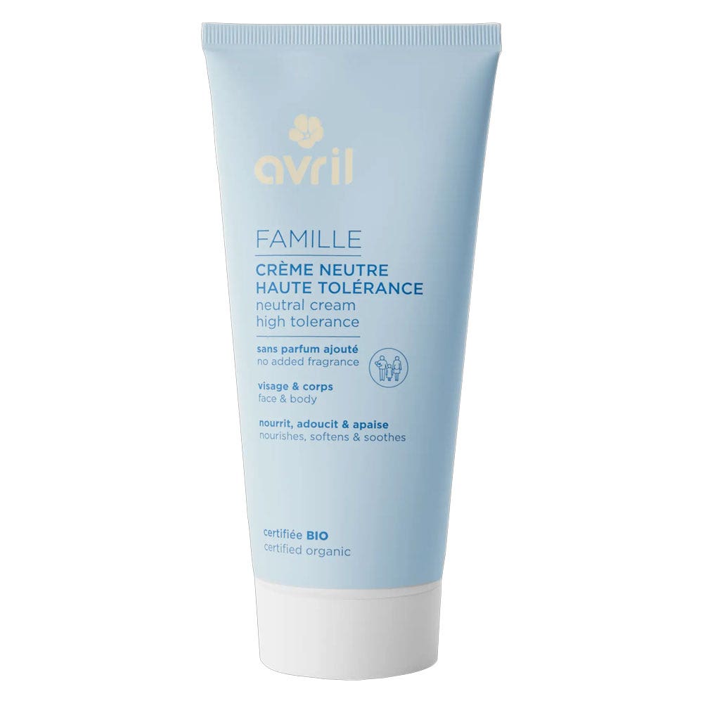Avril Crème Neutre Haute Tolérance Famille Bio Visage et corps 200ml