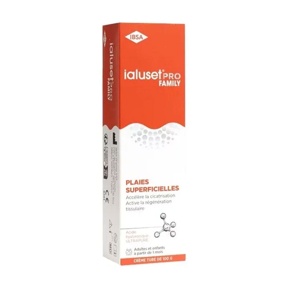IBSA Ialuset Pro Family Crème Cicatrisante Plaies superficielles Adultes et enfants 100g