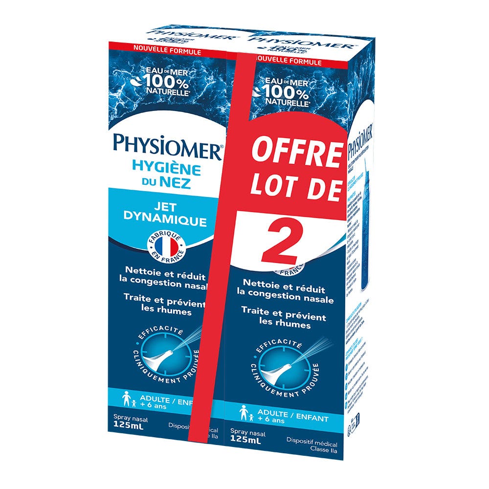 Physiomer Hygiene Du Nez Jet Dynamique Adultes Et Enfants 2x125ml