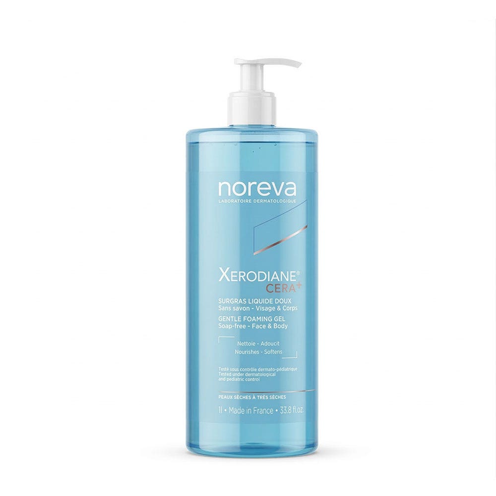 Noreva Xerodiane Cera+ Gel Surgras Liquide Doux Peaux Sèches à très sèches 1l