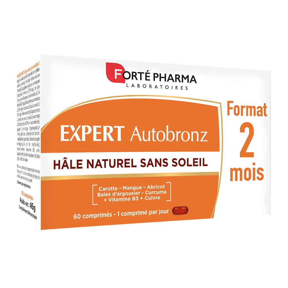 Forté Pharma Expert AutoBronz Hâle Naturel Sans Soleil 60 comprimés