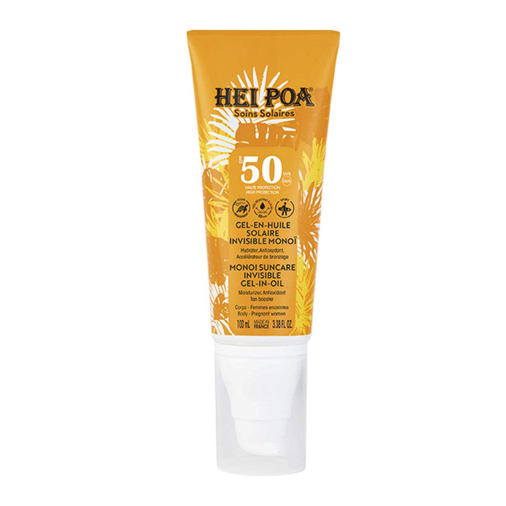 Hei Poa Gel-En-Huile Solaire Invisible Monoï Spf50 100ml