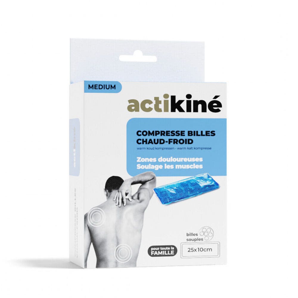 Actikiné Compresse chaud/froid billes 25x10cm Multizone médium x1