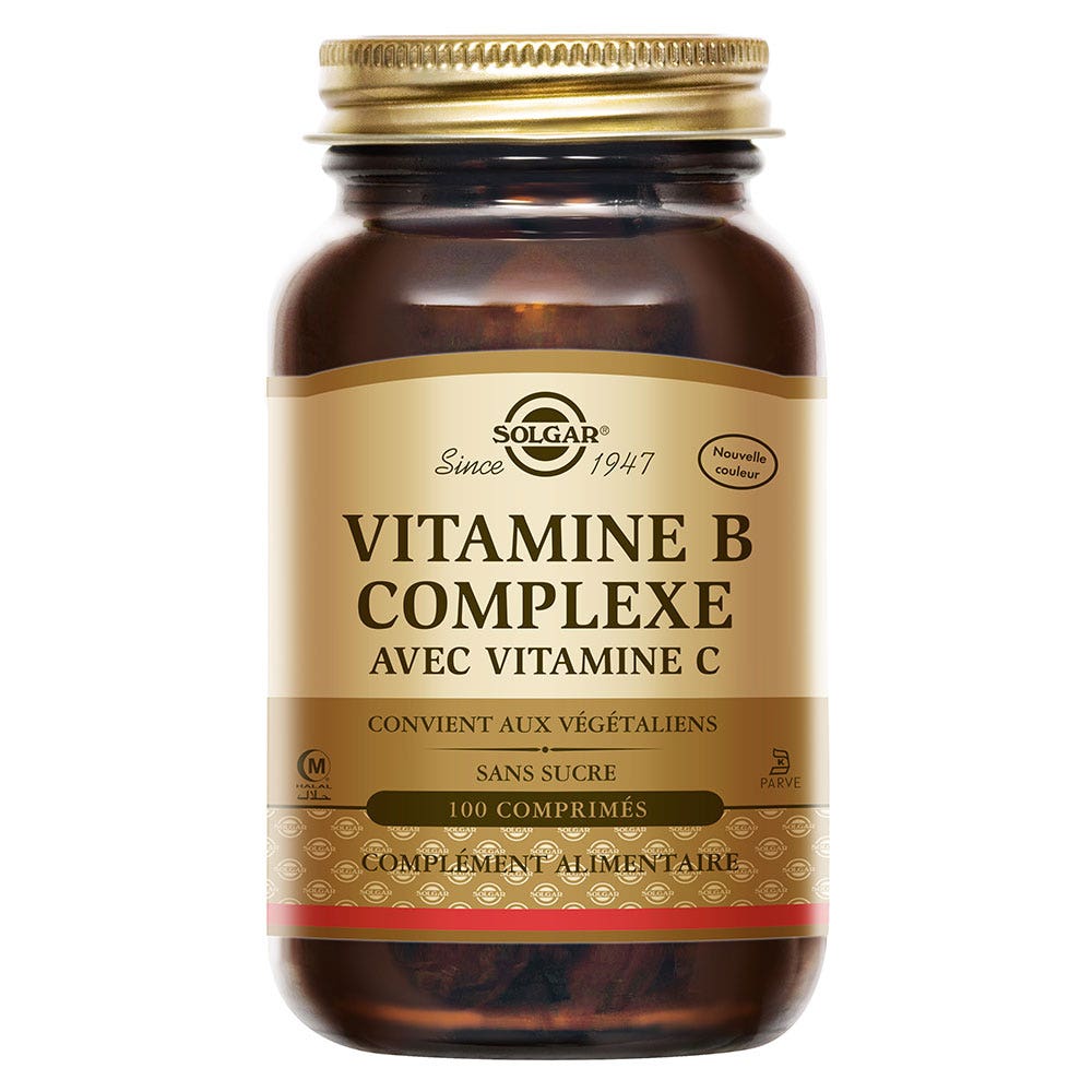 Solgar Vitamine B Complexe Vitamine C 100 comprimés