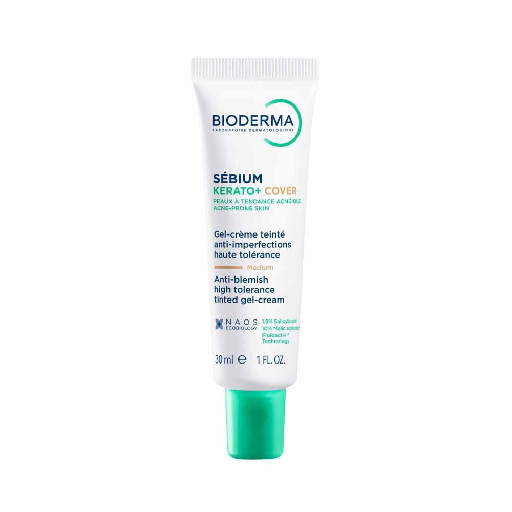 Bioderma Sébium Kerato + Cover Gel Crème Teintée Médium Anti-Imperfections 30ml