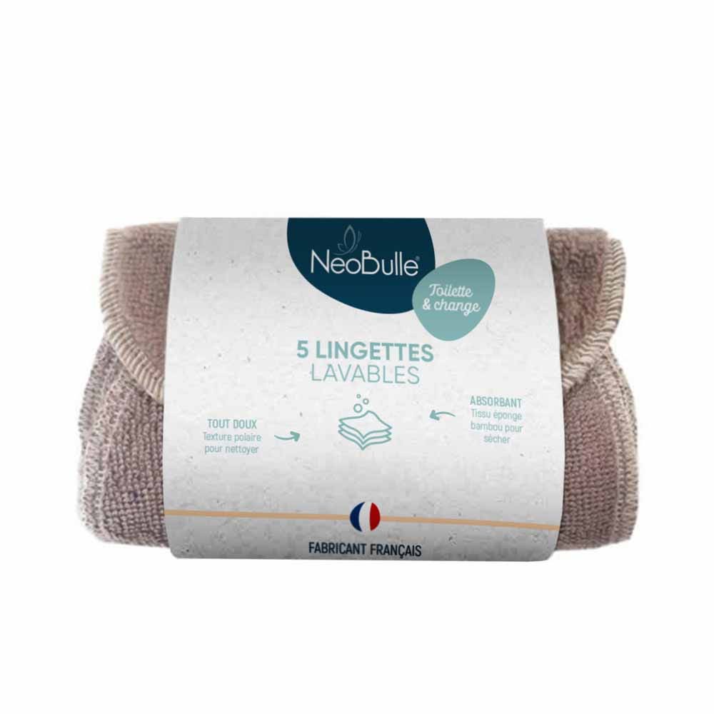 Neobulle Toilette & Change Bébé Lingette lavables x 5