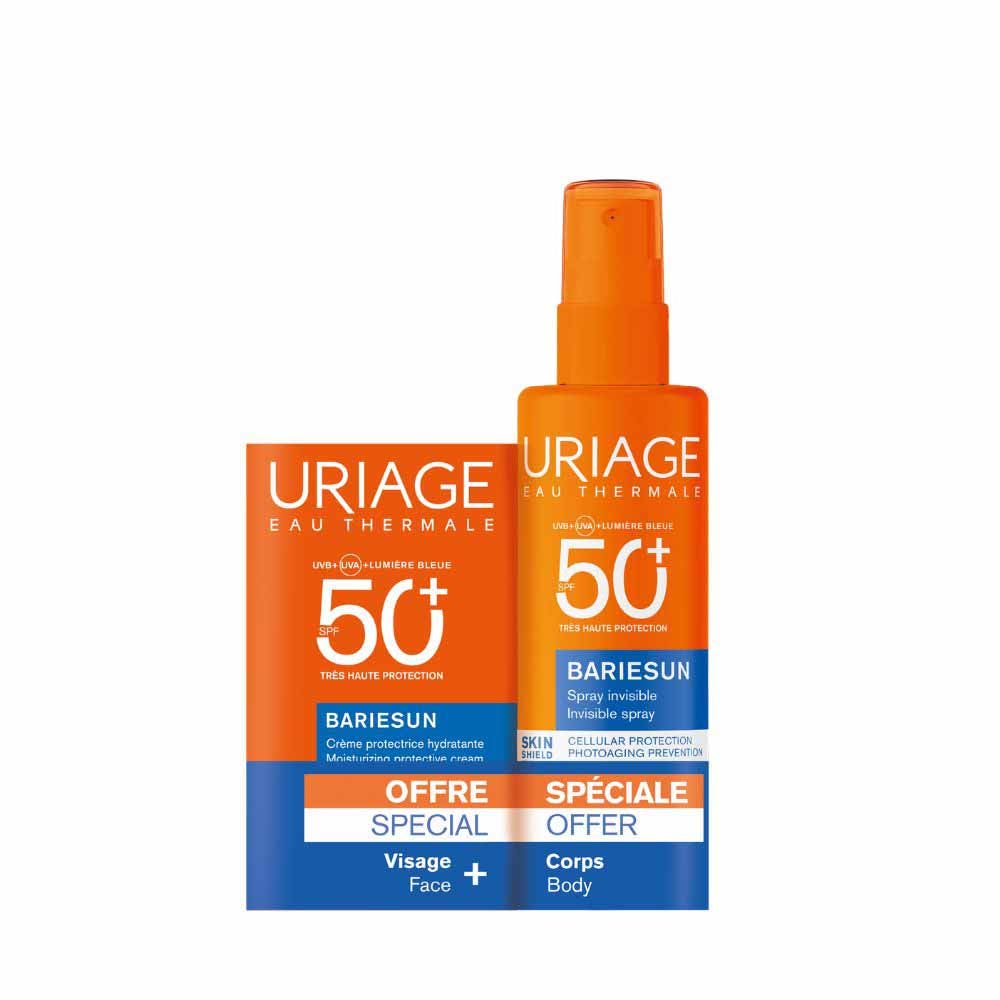 Uriage Bariésun Crème Protectrice Visage et Spray Invisible Corps