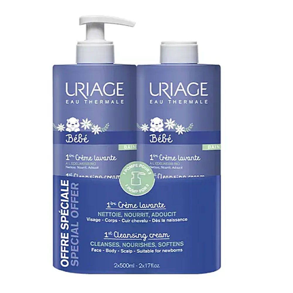 Uriage Bébé 1ere Crème Lavante 2x500ml