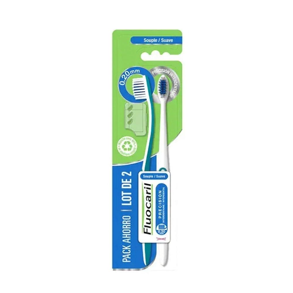 Fluocaril Brosse à dents Souple 0,20mm Précision interdentaire x2