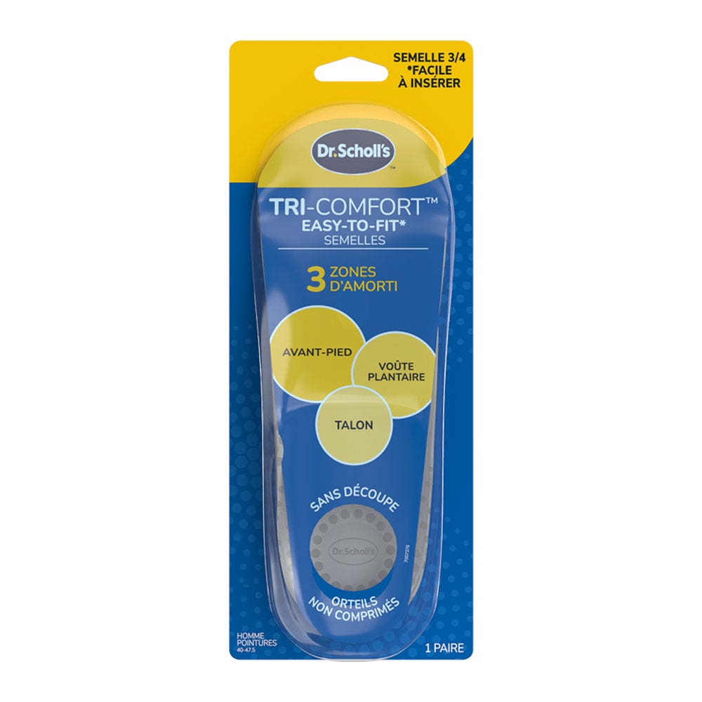 Scholl Semelles Tri-Comfort Taille 40 à 47.5