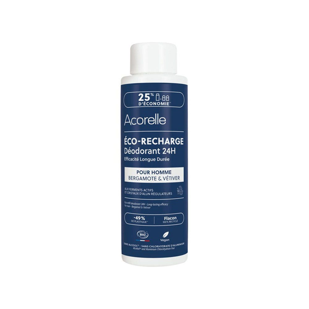 Acorelle Recharge Déodorant Roll-On 24h Homme 100ml