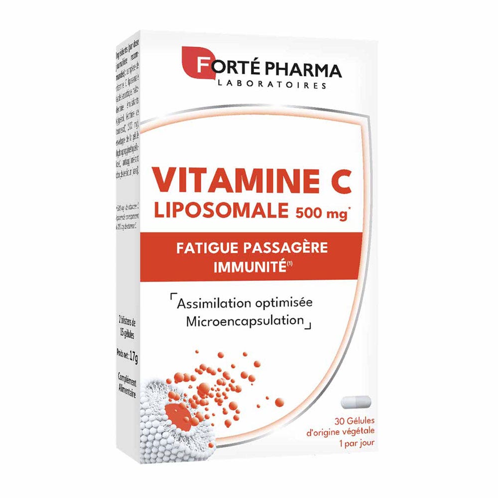 Forté Pharma Vitamine C Liposomale 500mg Vitalité et Fatigue 30 gélules végétales
