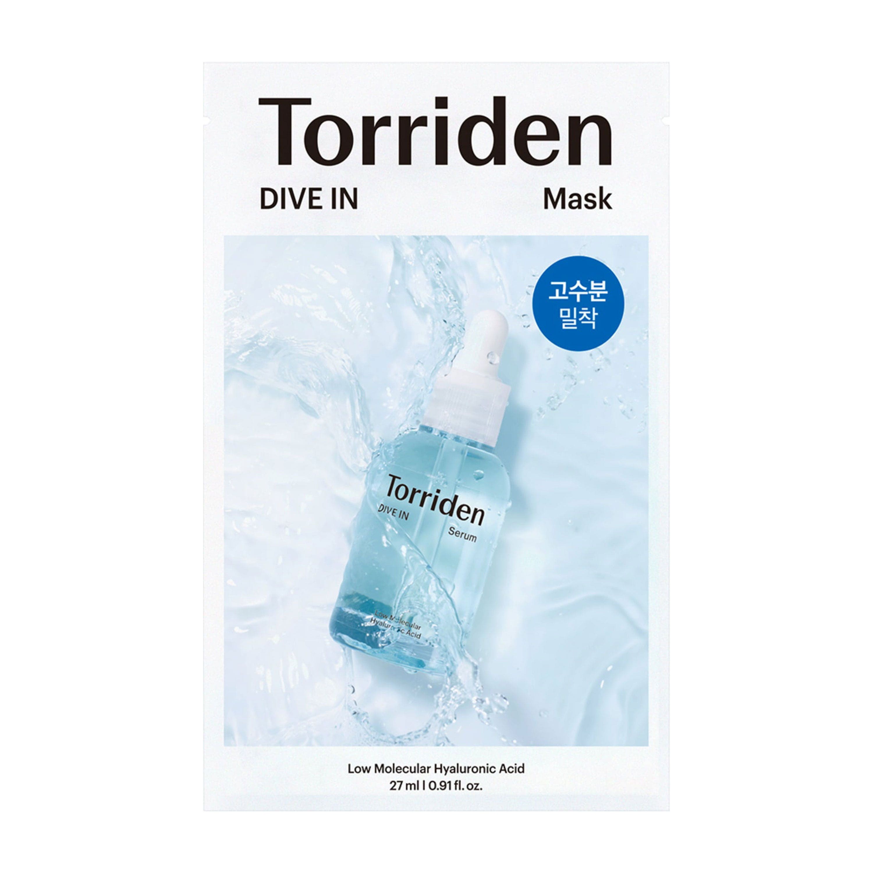 Torriden Dive In Low Molecular Hyaluronic Acid Masque en tissu Hydratant x1