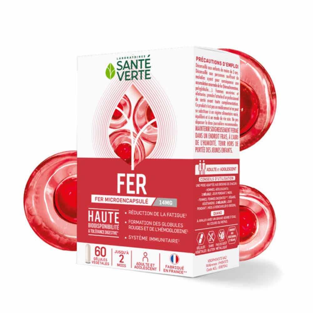 Sante Verte Fer Microencapsulé 60 gélules
