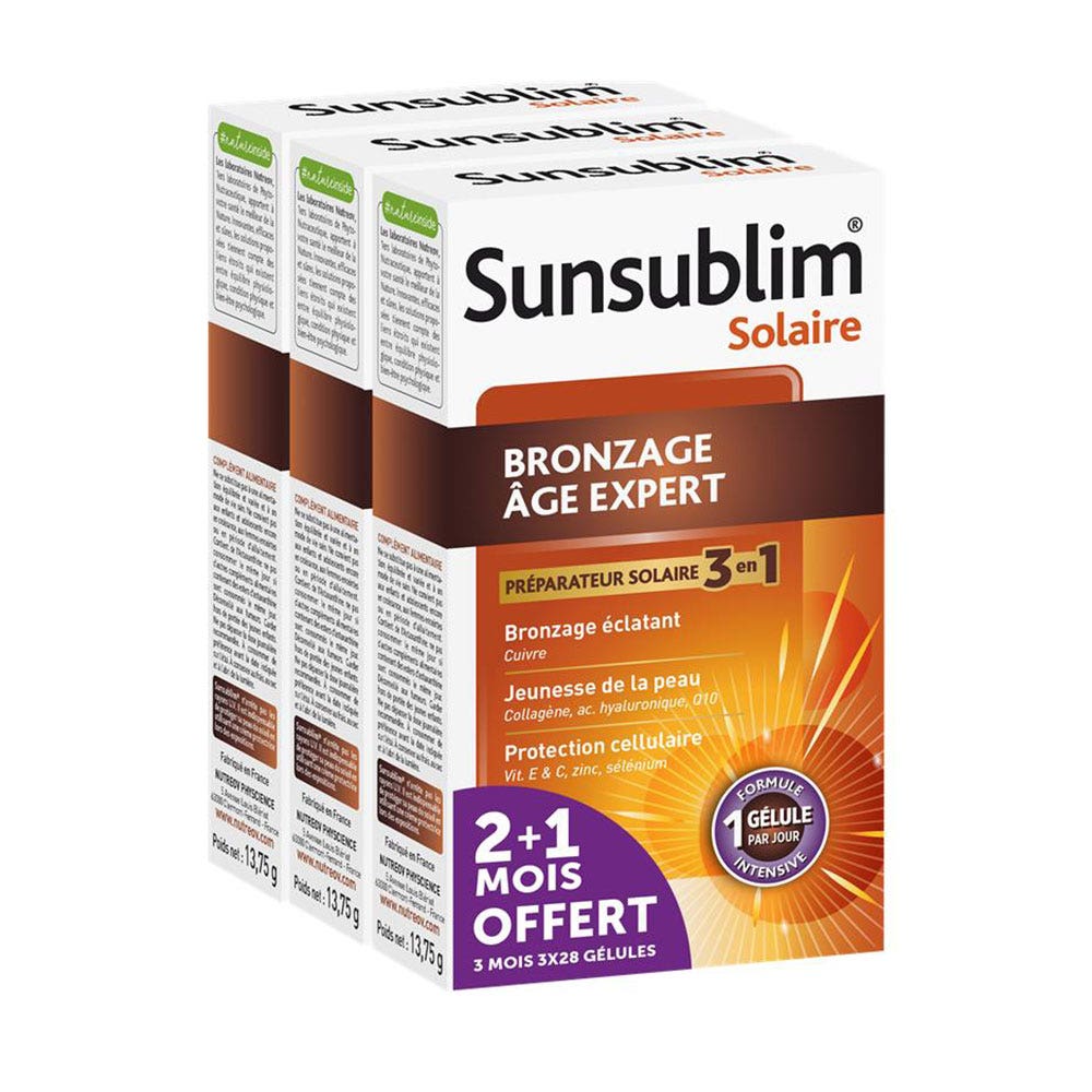 Nutreov Sunsublim Bronzage Age Expert Préparateur Peau Mature 3x28 Capsules