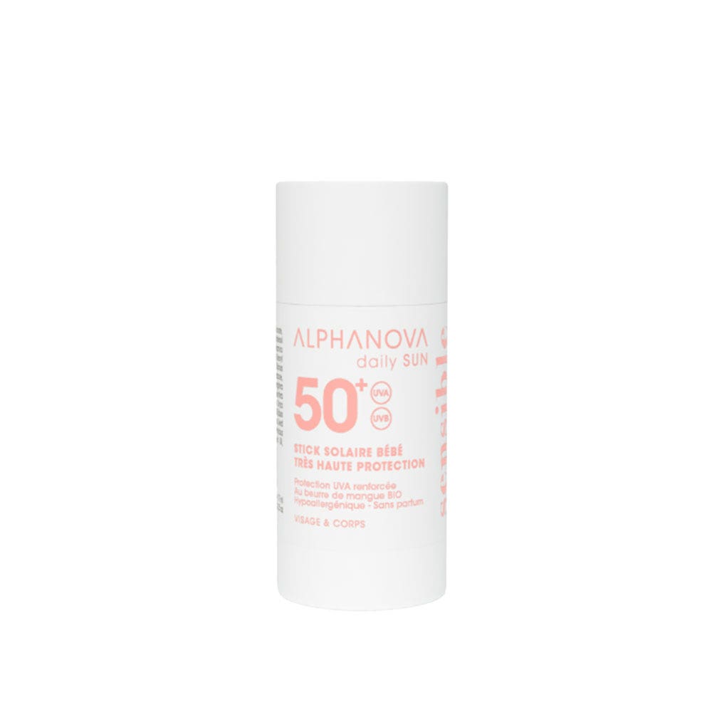 Alphanova Daily Sun Stick Bébé Solaire Spf50+ Sun Glow 17g